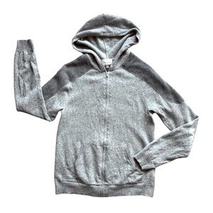 Grey cashmere hoodie